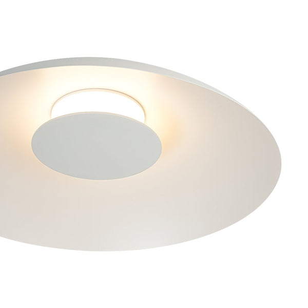 Chandelierias - Modern Dimmable LED Saucer Semi - Flush Mount - Semi Flush - White - 