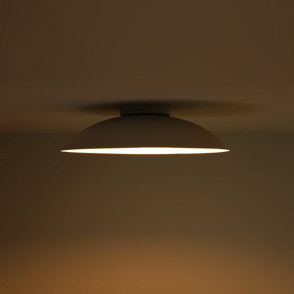 Chandelierias - Modern Dimmable LED Saucer Semi - Flush Mount - Semi Flush - White - 