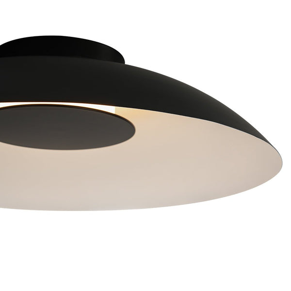 Chandelierias - Modern Dimmable LED Saucer Semi - Flush Mount - Semi Flush - White - 