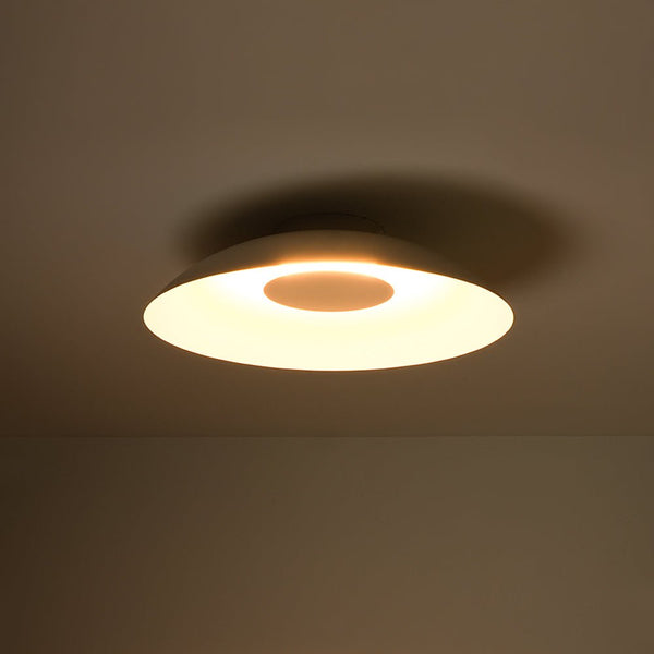 Chandelierias - Modern Dimmable LED Saucer Semi - Flush Mount - Semi Flush - White - 