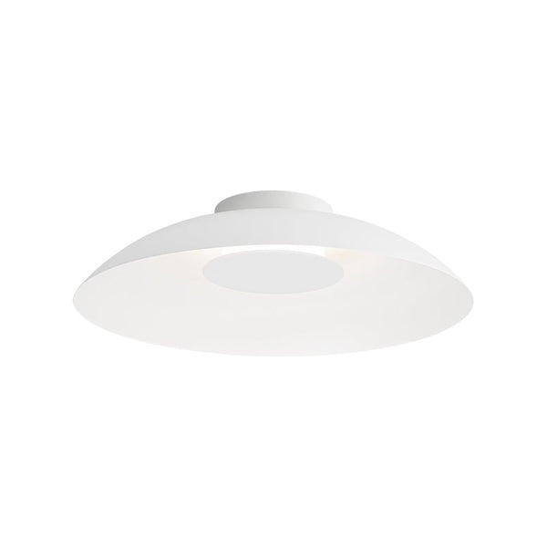 Chandelierias - Modern Dimmable LED Saucer Semi - Flush Mount - Semi Flush - White - 