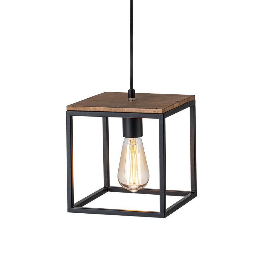 Chandelierias - Modern Farmhouse 1 - Light Square Cage Mini Pendant - Pendant - 1 Pack - 