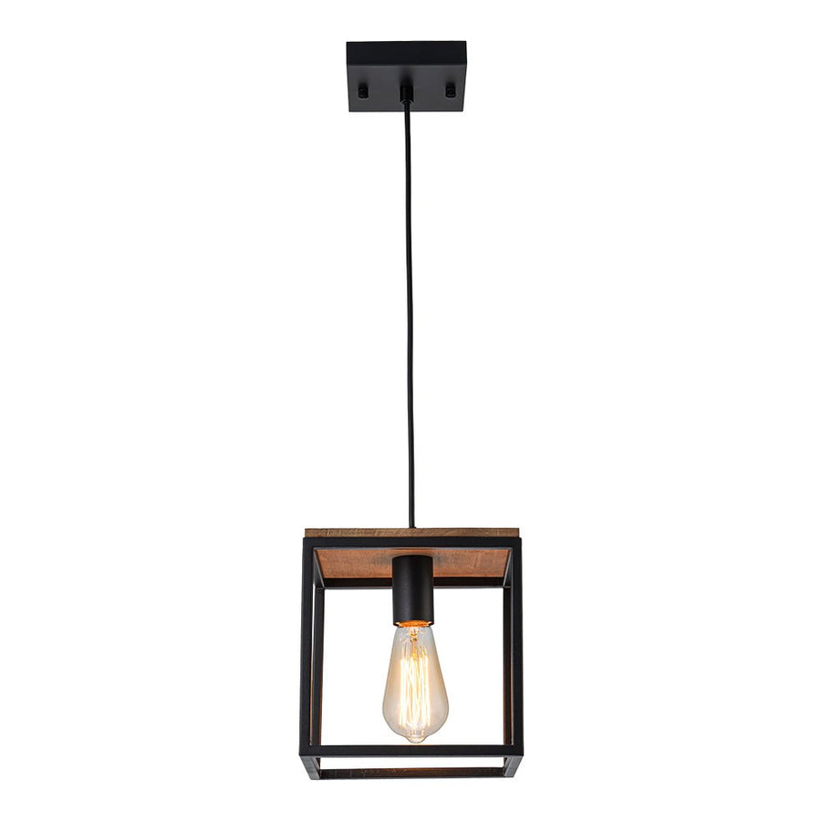 Chandelierias - Modern Farmhouse 1 - Light Square Cage Mini Pendant - Pendant - 1 Pack - 