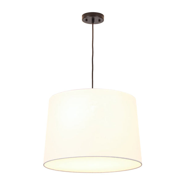Chandelierias - Modern Farmhouse 3 - Light Flare - shape Drum Fabric Pendant - Pendants - 19.7 in - 