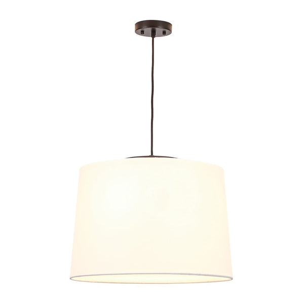 Chandelierias - Modern Farmhouse 3 - Light Flare - shape Drum Fabric Pendant - Pendants - 19.7 in - 