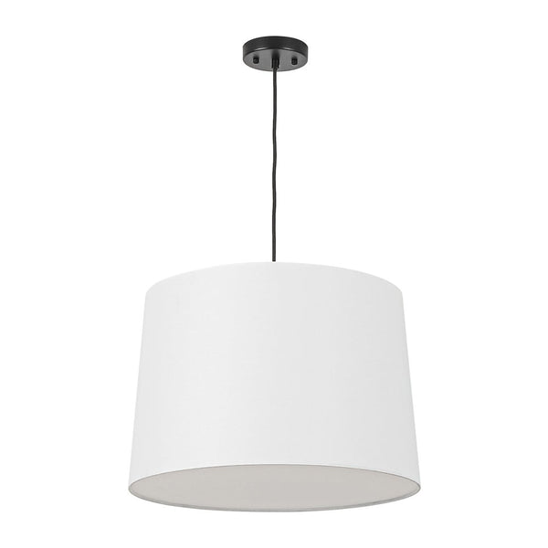Chandelierias - Modern Farmhouse 3 - Light Flare - shape Drum Fabric Pendant - Pendants - 19.7 in - 
