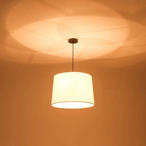 Chandelierias - Modern Farmhouse 3 - Light Flare - shape Drum Fabric Pendant - Pendants - 19.7 in - 