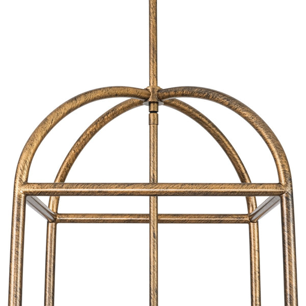 Chandelierias-Modern Farmhouse 4-Light Wrought Iron Geometric Cage Pendant-Pendants-13.0 in-