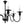 Chandelierias-Modern Farmhouse 6-Light Swooping Arm Candle Style Chandelier-Chandeliers-6 Bulbs-Matte Black