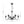 Chandelierias-Modern Farmhouse 6-Light Swooping Arm Candle Style Chandelier-Chandeliers-6 Bulbs-Matte Black