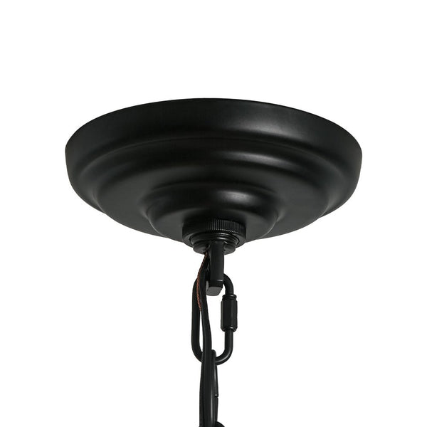 Chandelierias - Modern Farmhouse 9 - Light Candlestick Tiered Chandelier - Pendant - Matte Black - 