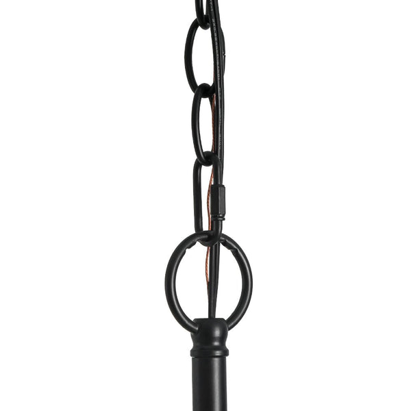 Chandelierias - Modern Farmhouse 9 - Light Candlestick Tiered Chandelier - Pendant - Matte Black - 