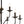 Chandelierias - Modern Farmhouse 9 - Light Candlestick Tiered Chandelier - Pendant - Matte Black - 