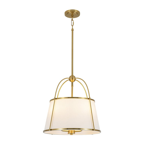 Chandelierias-Modern Farmhouse Tapered Fabric Drum Lantern Pendant-Pendants-17.0 in-1-Pack