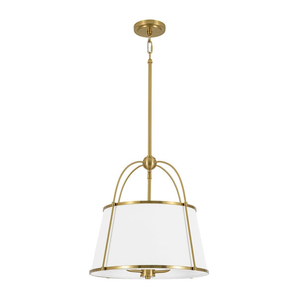 Chandelierias-Modern Farmhouse Tapered Fabric Drum Lantern Pendant-Pendants-17.0 in-1-Pack