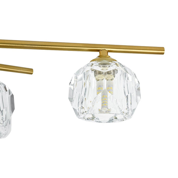 Chandelierias-Modern Glam 12-Light Blooming Firework Faceted Crystal Satellite Semi-Flush Mount-Semi Flush-37.4 in.-
