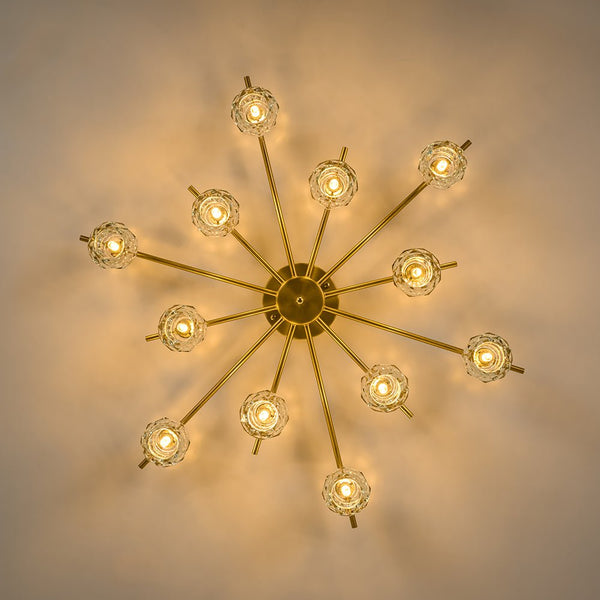 Chandelierias-Modern Glam 12-Light Blooming Firework Faceted Crystal Satellite Semi-Flush Mount-Semi Flush-37.4 in.-