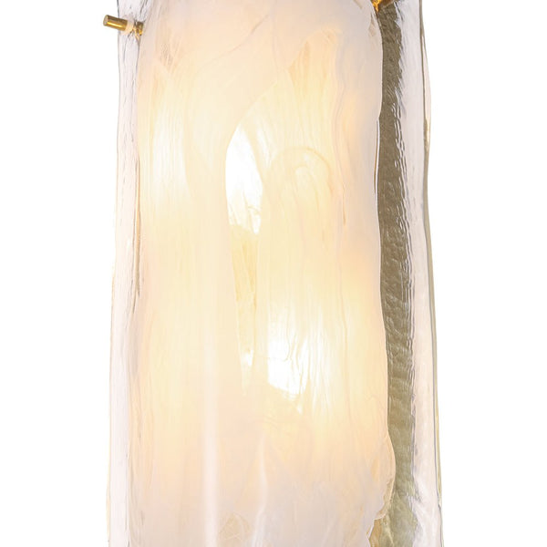 Chandelierias - Modern Handmade Cloud Glass Linear Vanity Light - Wall Light - 13.4in - 