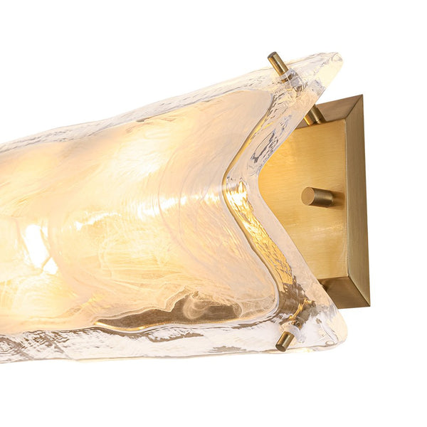 Chandelierias - Modern Handmade Cloud Glass Linear Vanity Light - Wall Light - 13.4in - 