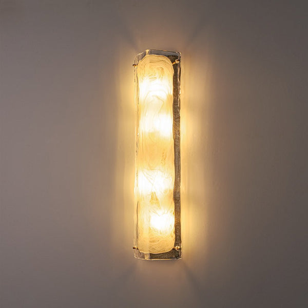 Chandelierias - Modern Handmade Cloud Glass Linear Vanity Light - Wall Light - 13.4in - 
