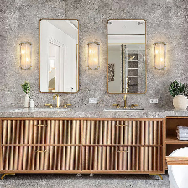 Chandelierias - Modern Handmade Cloud Glass Linear Vanity Light - Wall Light - 26.0in - 