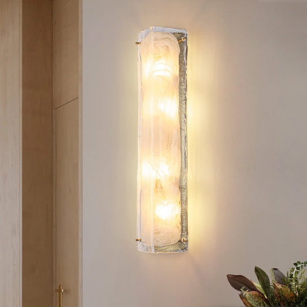 Chandelierias - Modern Handmade Cloud Glass Linear Vanity Light - Wall Light - 26.0in - 