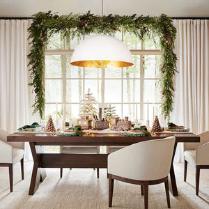 Chandelierias - Modern Hanging Oversized Dome Pendant - Pendant - 15 in. - White