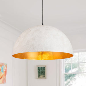 Chandelierias - Modern Hanging Oversized Dome Pendant - Pendant - 23 in. - Off - White