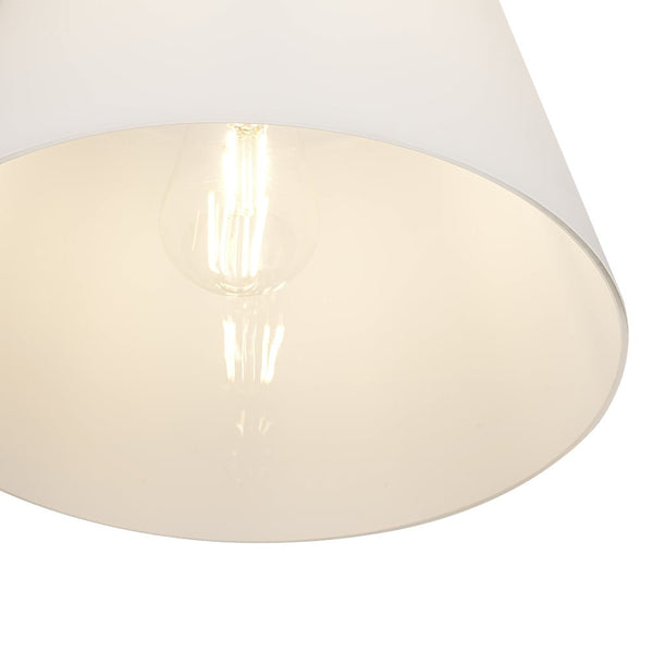 Chandelierias - Modern Ivory White Conical Glass Single Pendant - Pendants - Sleek Brass - 
