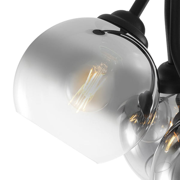 Chandelierias - Modern Linear 3 - Light Mirror Gradient Glass Pendant - Pendants - Matte Black - 