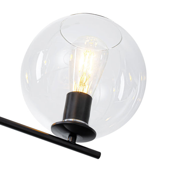 Chandelierias - Modern Linear 4 - Light Criss - cross Hand - blown Glass Chandelier - Chandeliers - Black - 