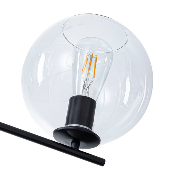 Chandelierias - Modern Linear 4 - Light Criss - cross Hand - blown Glass Chandelier - Chandeliers - Black - 