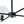 Chandelierias - Modern Linear 4 - Light Criss - cross Hand - blown Glass Chandelier - Chandeliers - Black - 