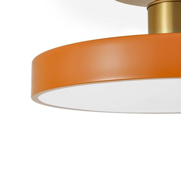 Chandelierias-Modern Minimalist Dimmable LED Drum Semi Flush Mount-Semi Flush-Pumpkin-