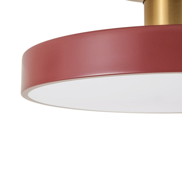 Chandelierias-Modern Minimalist Dimmable LED Drum Semi Flush Mount-Semi Flush-Pumpkin-