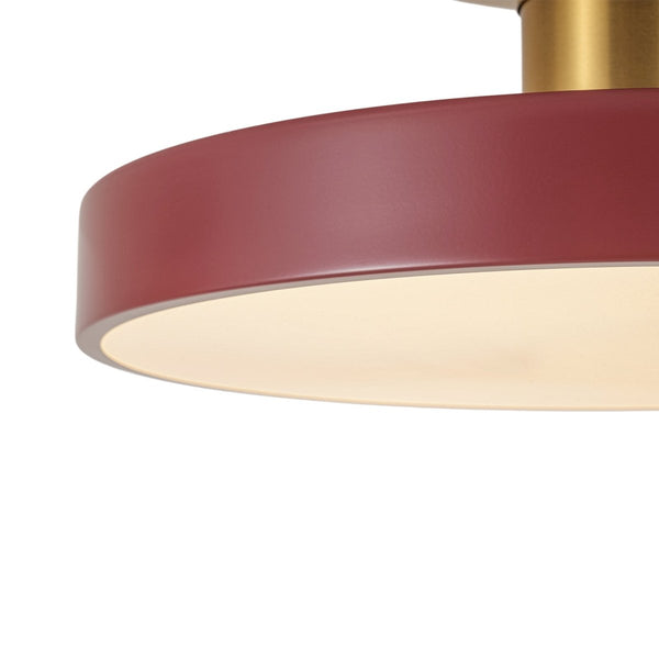Chandelierias-Modern Minimalist Dimmable LED Drum Semi Flush Mount-Semi Flush-Pumpkin-