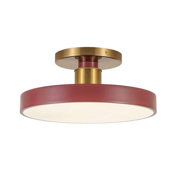 Chandelierias-Modern Minimalist Dimmable LED Drum Semi Flush Mount-Semi Flush-Pumpkin-