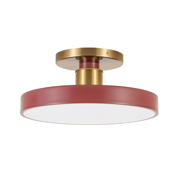 Chandelierias-Modern Minimalist Dimmable LED Drum Semi Flush Mount-Semi Flush-Pumpkin-