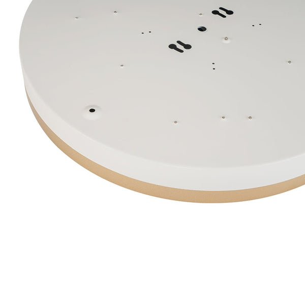 Chandelierias - Modern Round Color - contrasting Dimmable LED Flush Mount Ceiling Light - Flush Mount - 15.7 in - Gold & White