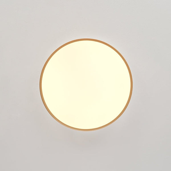 Chandelierias - Modern Round Color - contrasting Dimmable LED Flush Mount Ceiling Light - Flush Mount - 15.7 in - Gold & White