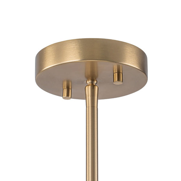 Chandelierias - Modern Rustic 6 - Light Frosted Glass Ball Mobile Chandelier - Chandeliers - Brass - 