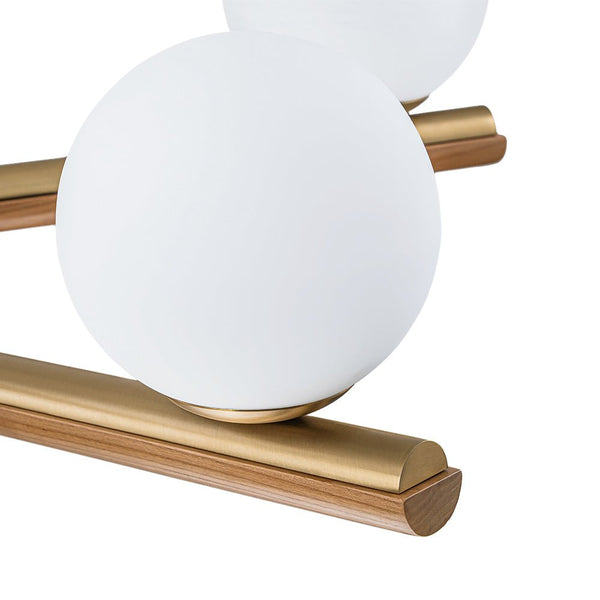 Chandelierias - Modern Rustic 6 - Light Frosted Glass Ball Mobile Chandelier - Chandeliers - Brass - 