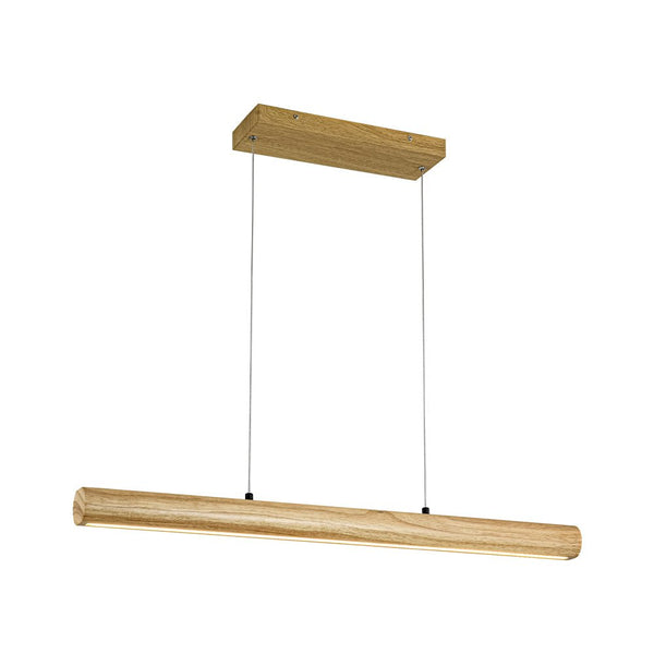 Chandelierias - Modern Rustic Long Oak Wood Dimmable LED Pendant Chandelier - Pendant - Imitated Original Wood - 