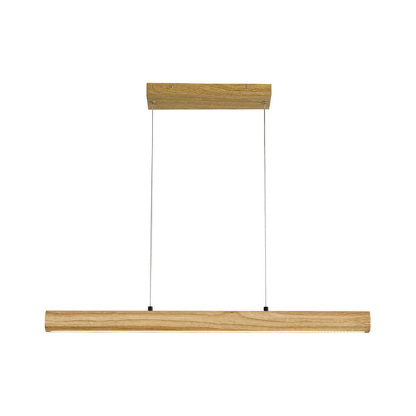 Chandelierias - Modern Rustic Long Oak Wood Dimmable LED Pendant Chandelier - Pendant - Imitated Original Wood - 