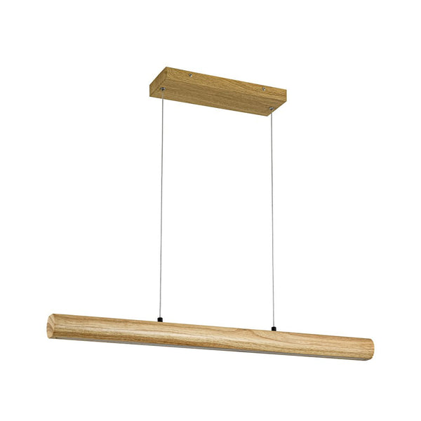 Chandelierias - Modern Rustic Long Oak Wood Dimmable LED Pendant Chandelier - Pendant - Imitated Original Wood - 