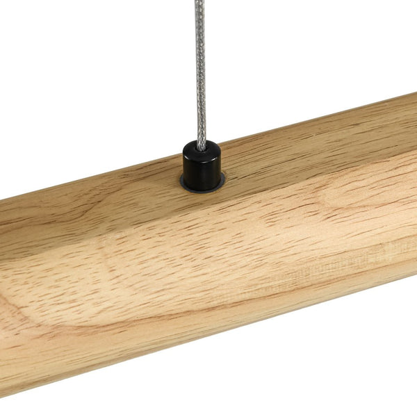 Chandelierias - Modern Rustic Long Oak Wood Dimmable LED Pendant Chandelier - Pendant - Imitated Original Wood - 
