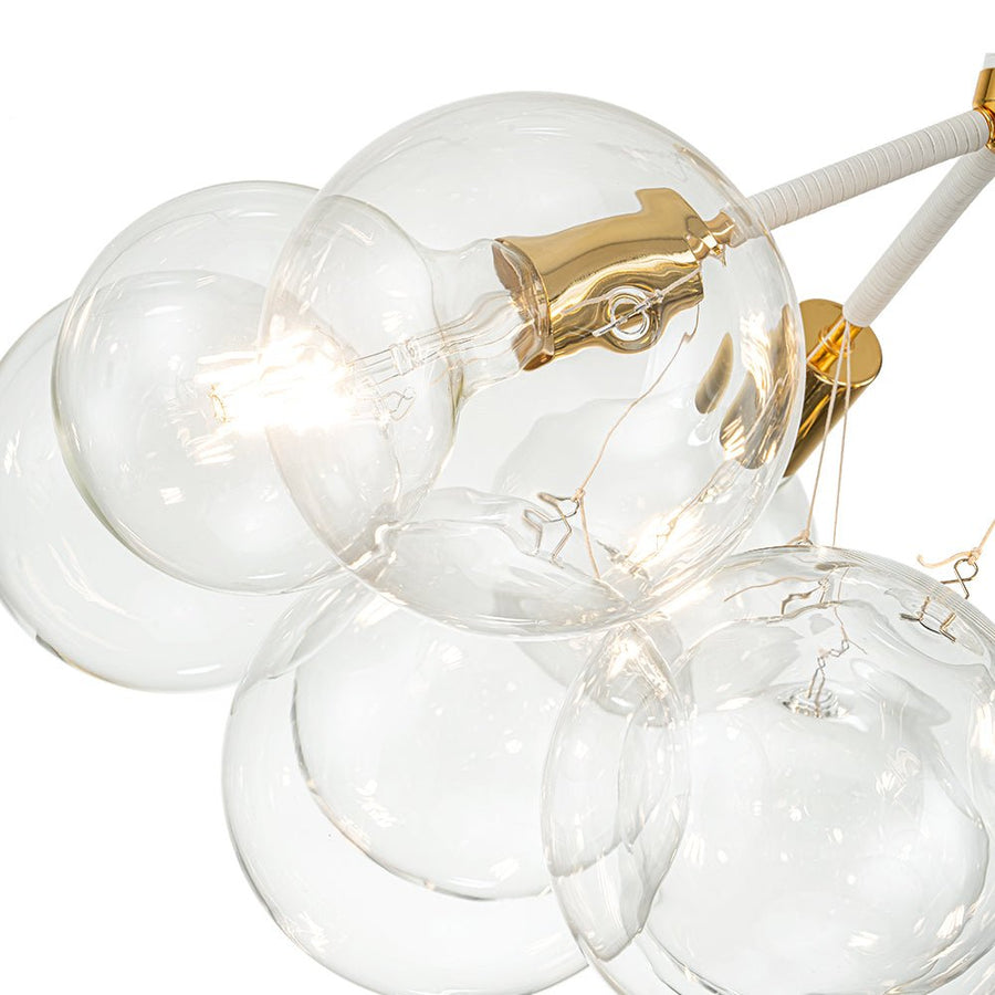 Chandelierias-Modern Semi Flush Cluster Bubble Chandelier-Chandelier-White-4 Bulbs