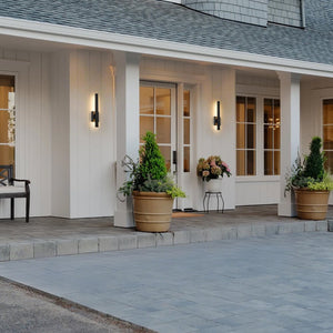 Chandelierias - Modern Slim Linear Flat Tube LED Outdoor Wall Sconce - Wall Light - 2 - Pack - 