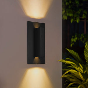 Chandelierias - Modern Slim Tube Rectangle LED Outdoor Wall Sconce - Wall Light - 1 - Pack - 