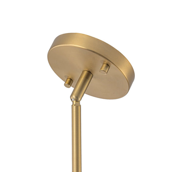 Chandelierias-Modern Sputnik 5-Light Ribbed Glass Globe Linear Chandelier-Chandeliers-Brass-